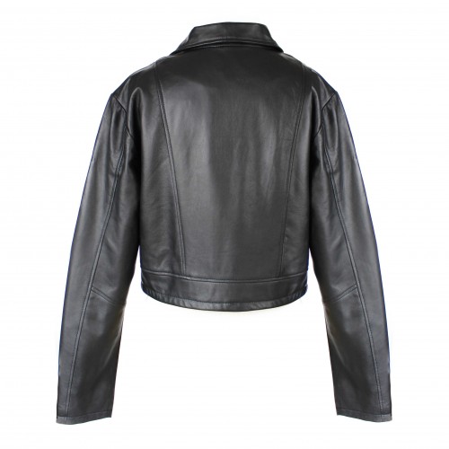 Veste courte en cuir épais modèle KNIVEY