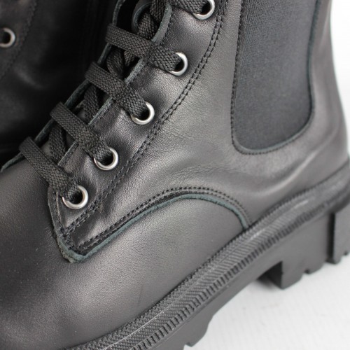 Bottes de style militaire avec fermeture éclair et élastique BOMB
