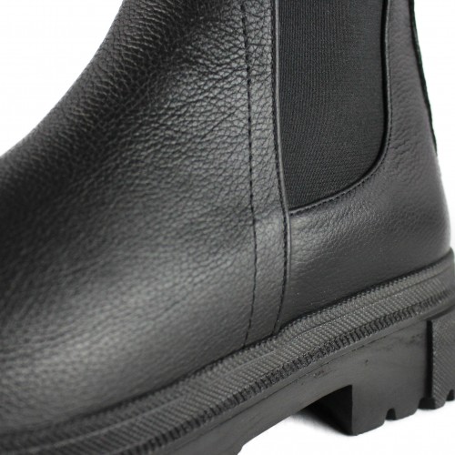 Bottines Chelsea en cuir avec élastique