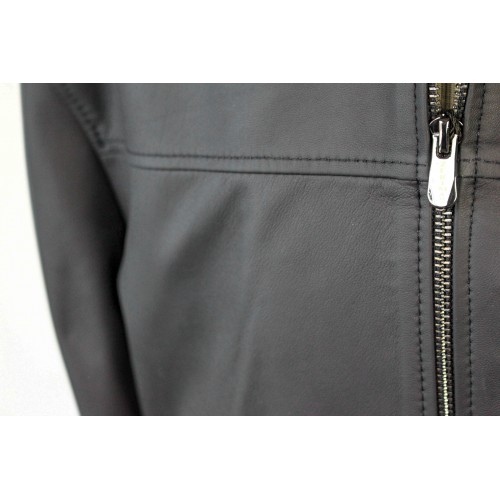 Veste en cuir avec fermeture éclair modèle PANPET