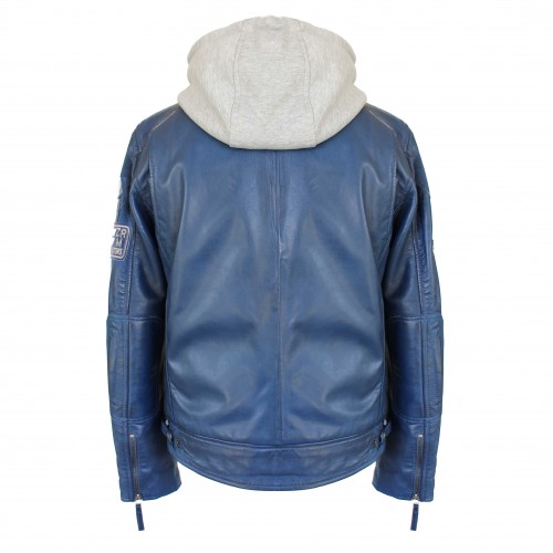 Veste en cuir avec patchs - WOBALL