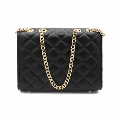 Sac en cuir avec chaîne et détail doré 22x15x8 cm