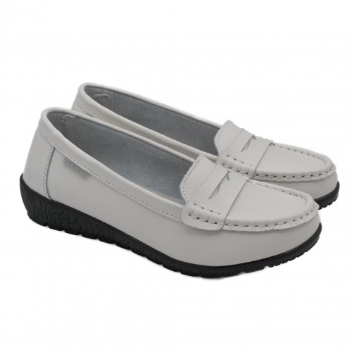 Mocassins en cuir avec semelle noire