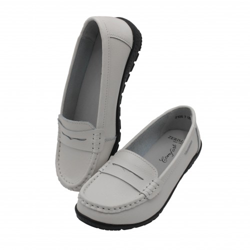 Mocassins en cuir avec semelle noire