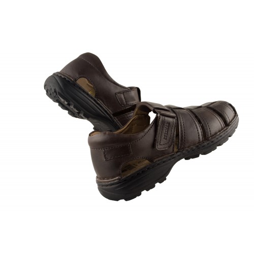 sandale fermée en cuir modèle KUNO