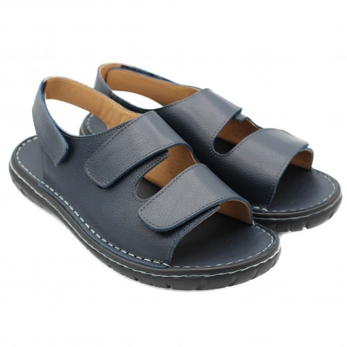 Sandale en cuir ajustable avec velcro modèle JUKONO