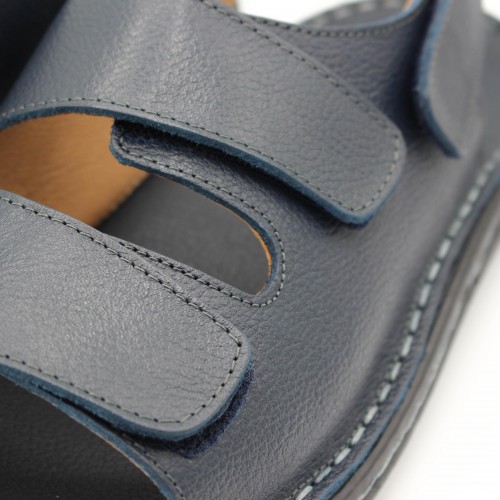 Sandale en cuir ajustable avec velcro modèle JUKONO