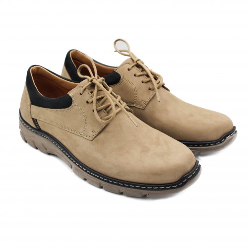 Chaussures en cuir bicolore à lacets modèle BIONIO