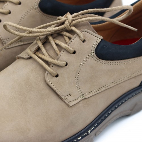 Chaussures en cuir bicolore à lacets modèle BIONIO