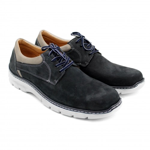 Chaussures en cuir bicolore à lacets modèle BIONIO