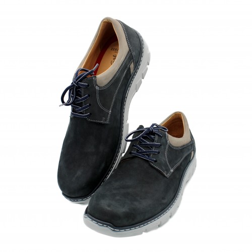 Chaussures en cuir bicolore à lacets modèle BIONIO