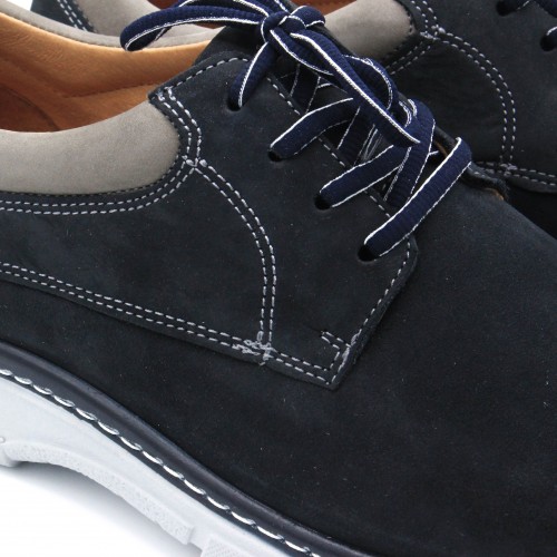 Chaussures en cuir bicolore à lacets modèle BIONIO