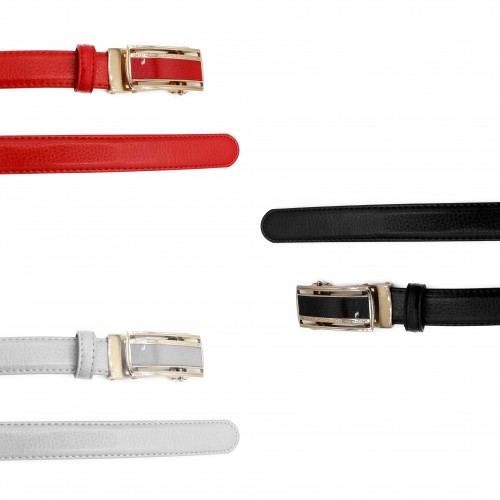 Ceinture en cuir à boucle automatique modèle LINES