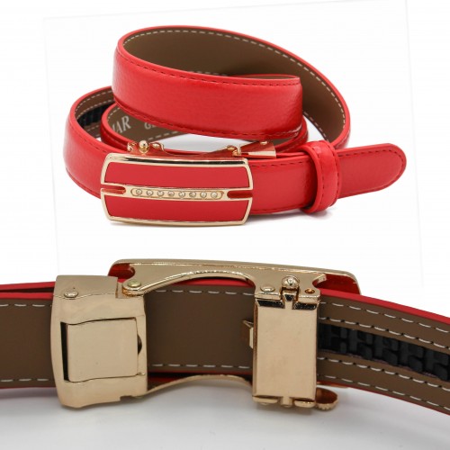 Ceinture en cuir à boucle automatique modèle MOIS