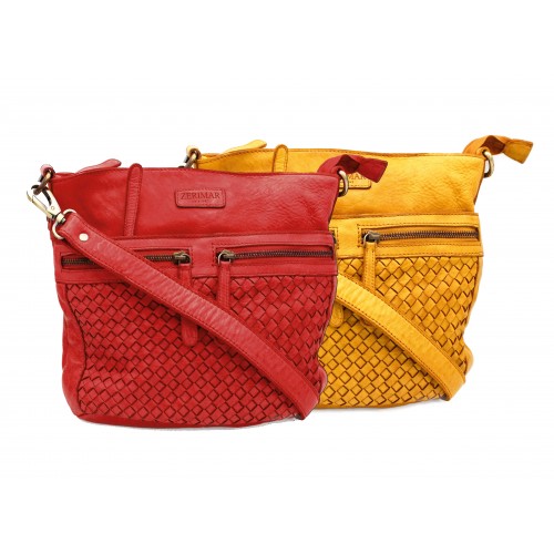 Sac en cuir tressé 26x30x10 cm