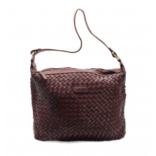 Sac en cuir tressé 36x26x6 cm