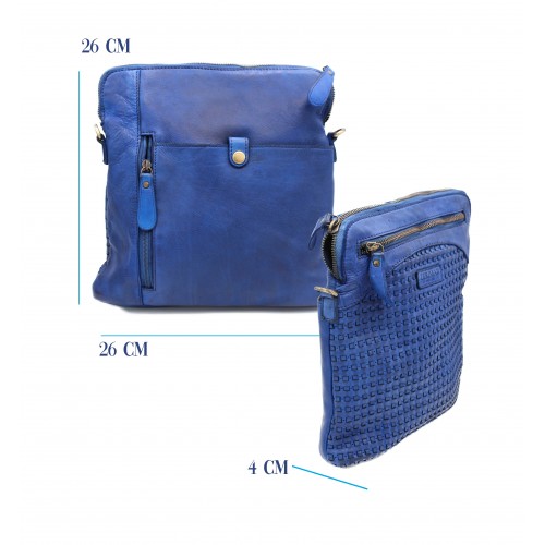 Sac en cuir tressé 26x26x4 cm
