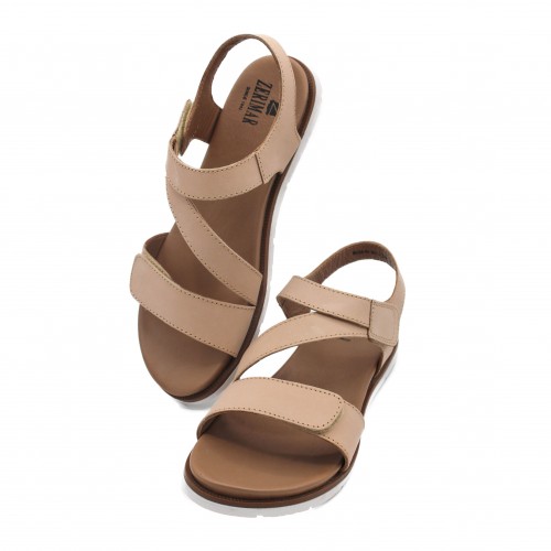 Sandales plates en cuir modèle FAHAR