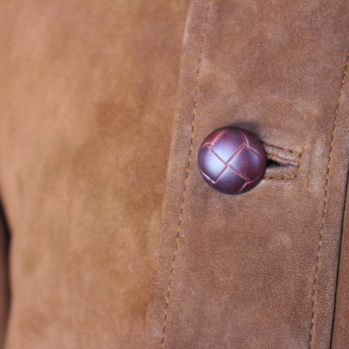 Veste élégante pour hommes en daim couleur cognac