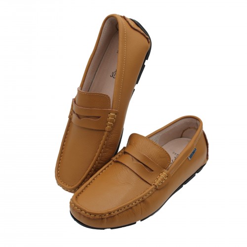 Mocassins en daim naturel avec masque modèle BINNY