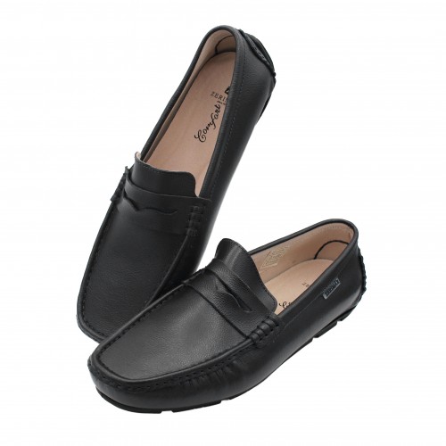 Mocassins en daim naturel avec masque modèle BINNY
