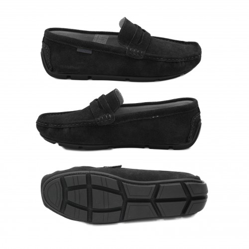 Mocassins en daim naturel avec masque modèle BONNY