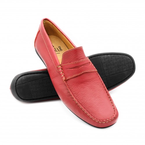 Mocassins masque en cuir homme - grandes tailles