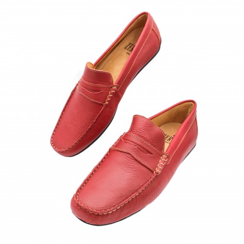 Mocassins masque en cuir homme - grandes tailles