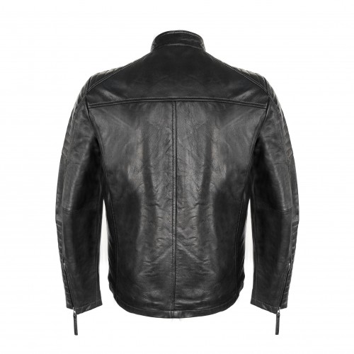 Veste en cuir avec détail en relief modèle NAVAR