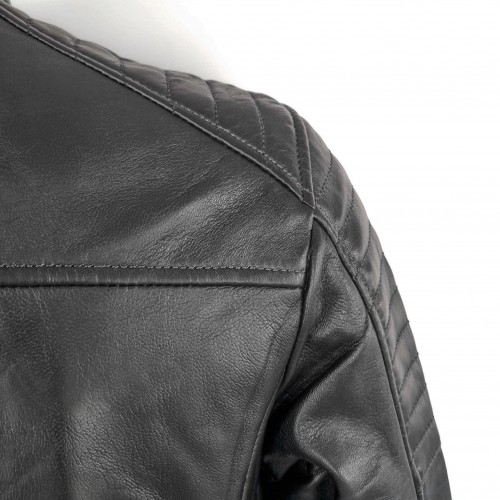 Veste en cuir avec détail en relief modèle NAVAR