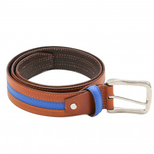 Ceinture en cuir avec ligne...