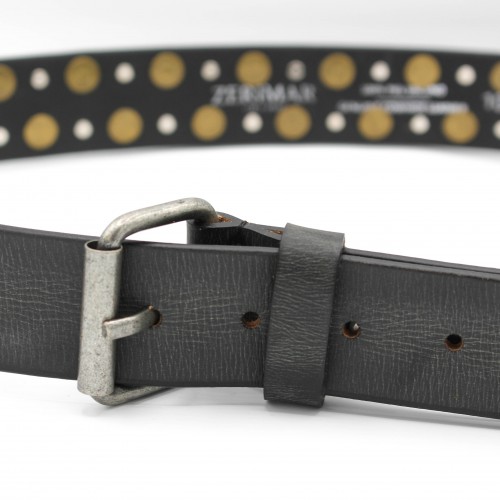 Ceinture en cuir avec clous 39 mm