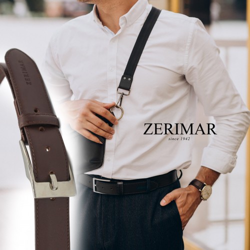 Ceinture en cuir modèle NOLAN 39 mm