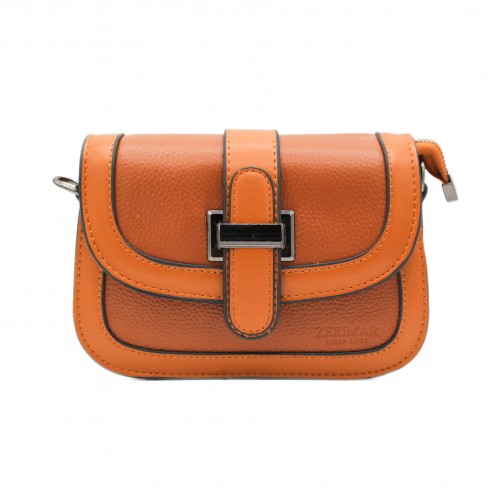 Sac bandoulière en cuir avec large bandoulière 18x12x7,5 cm