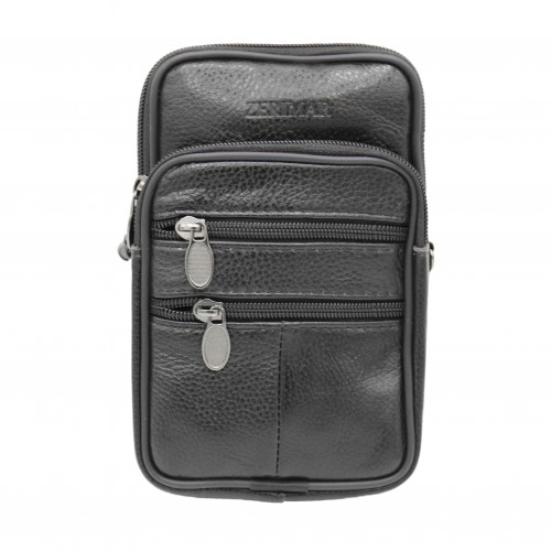 Sac bandoulière en cuir avec poignée et détail ceinture 10x8 cm