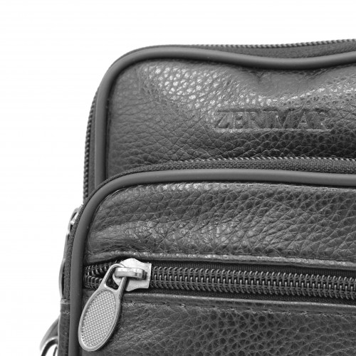 Sac bandoulière en cuir avec poignée et détail ceinture 10x8 cm