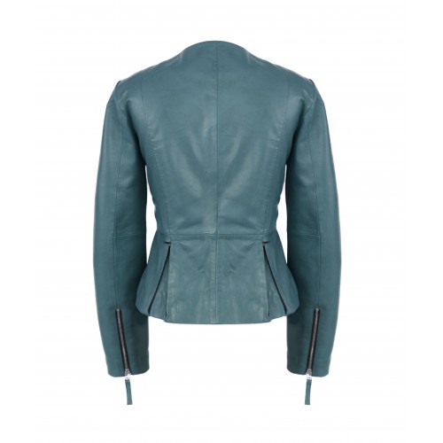 Blouson en cuir avec fermetures éclair modèle OPEN