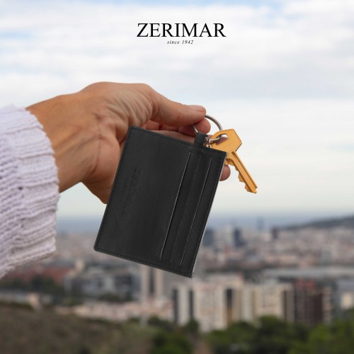 Porte-cartes en cuir avec porte-clés 8,5x10 cm BLUNDY