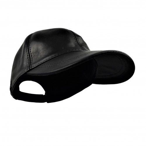 Casquette de baseball en cuir avec fermeture réglable