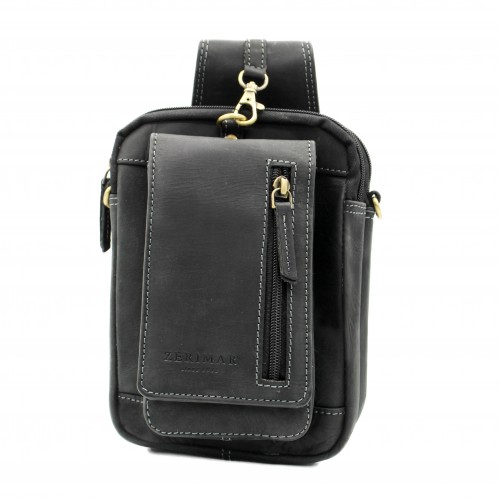 Bolsa de ombro de couro...