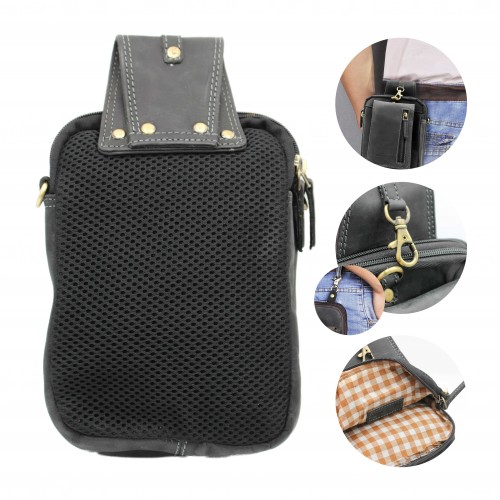 Sac bandoulière en cuir modèle CORA 21x15x6 cm