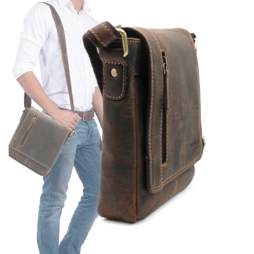 Sac bandoulière en cuir modèle LOSABE 22x20x5 cm