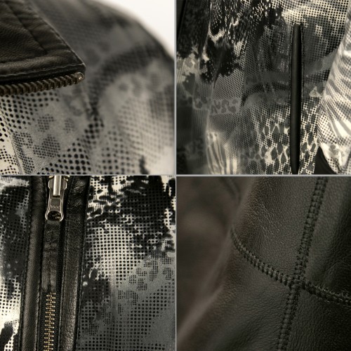 Veste en cuir réversible avec fermeture zippée EBRU