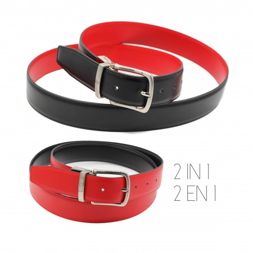 Ceinture cuir réversible modèle DOUBLO 32 mm