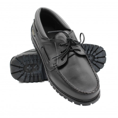 Chaussures bateau en cuir à lacets modèle KANCHEN