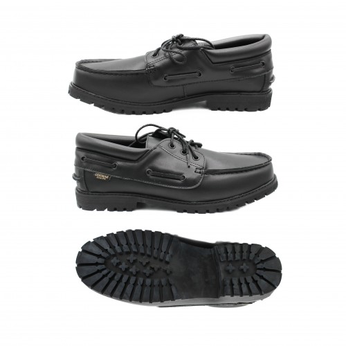 Chaussures bateau en cuir à lacets modèle KANCHEN