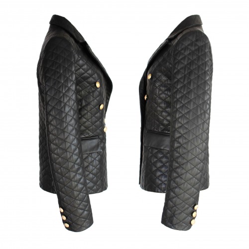 Blazer matelassé à boutons modèle DOFANA