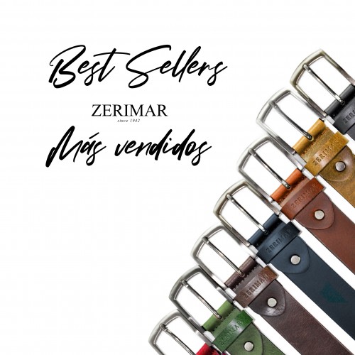 Ceinture en cuir modèle CHICAGO 34 mm