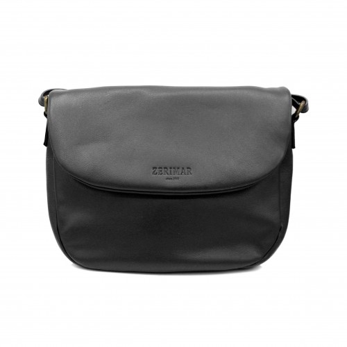 Borsa con pattina in pelle...