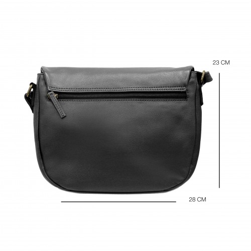 Sac à rabat en cuir 23x28x5 cm CORDE